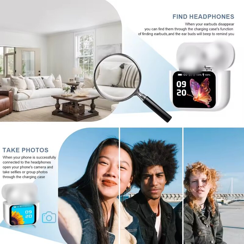 Wireless Earbud Manufacturer - A13PRO AI Translation ANC+ENC In-ear Touch Screen Active Noise Reduction