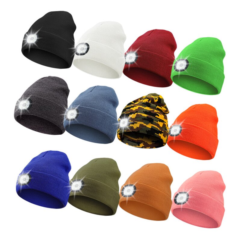 Beanie Hat Manufacturer - OEM Wholesale Night Running LED for BT Speaker Knitted Winter with USB Light