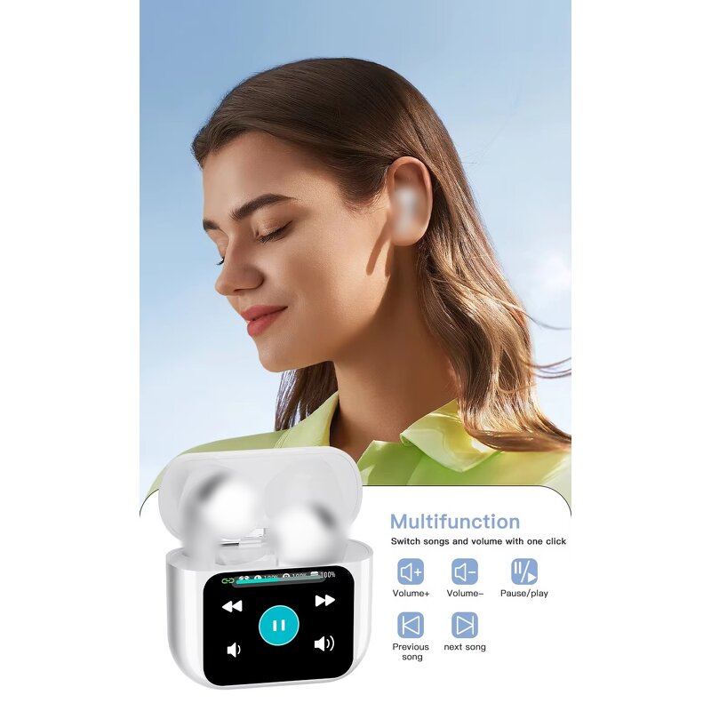 TWS Earphones Manufacturer - A13PRO High Quality Smart Touch Screen AI Translation Noise Cancelling HD Sound