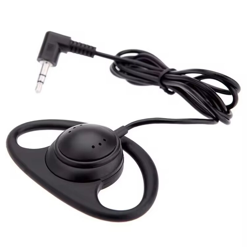 Earphone Manufacturer - One Ear D Shape Ear-hook Wired 25mm Mono 3.5 Jack Tour Guide Headset
