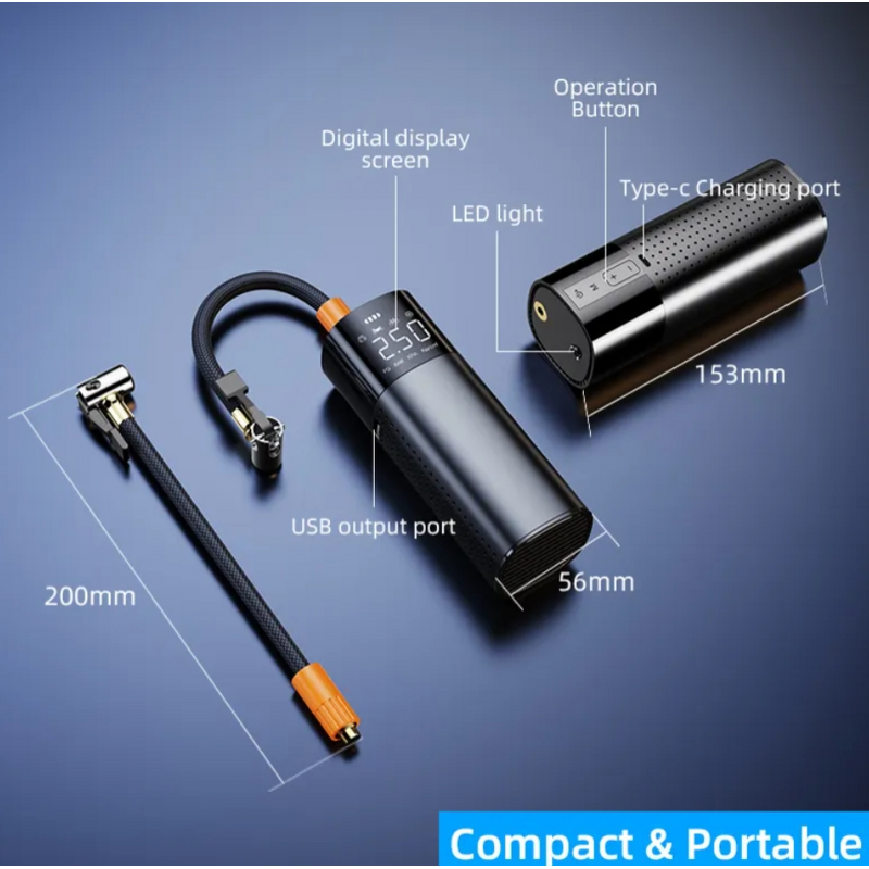 Car Air Pump Manufacturer - Portable Small with Digital Display