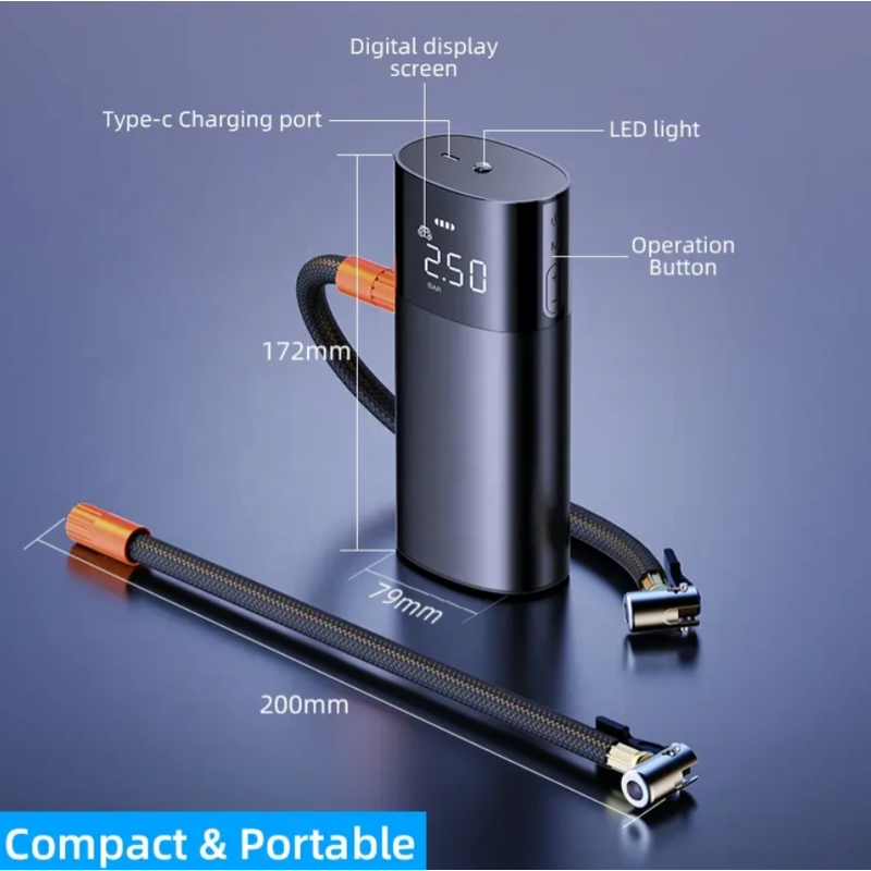 Car Inflatable Pump Manufacturer - Portable Popular Style Metal Interior for Car Bicycle Motorbike