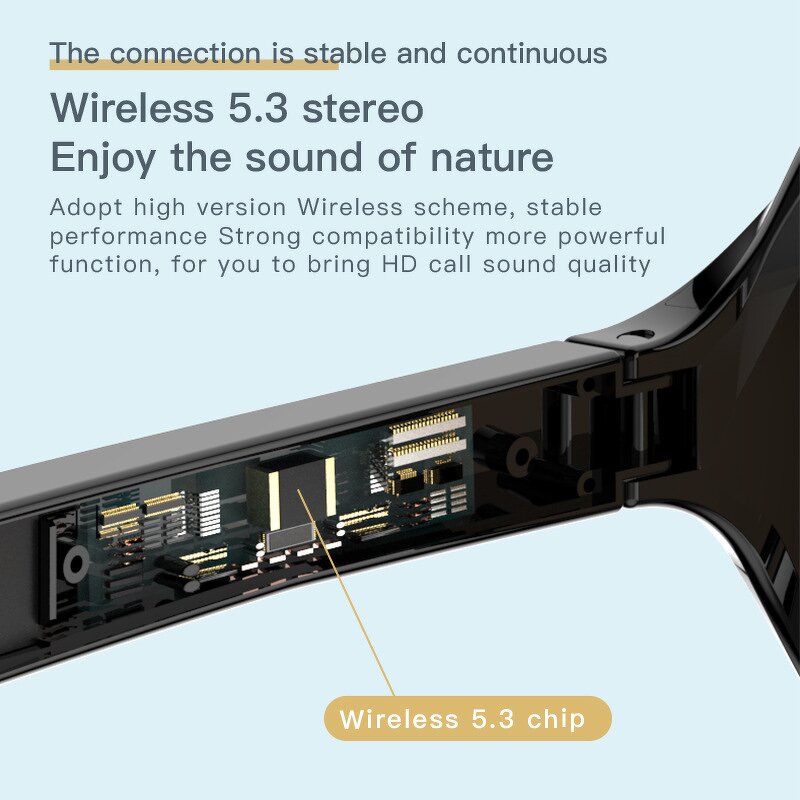 Smart Glasses Manufacturer - F07 Earphone Stereo Headset Dual Speaker Touch Wireless Sunglasses Headphone Travel Driving