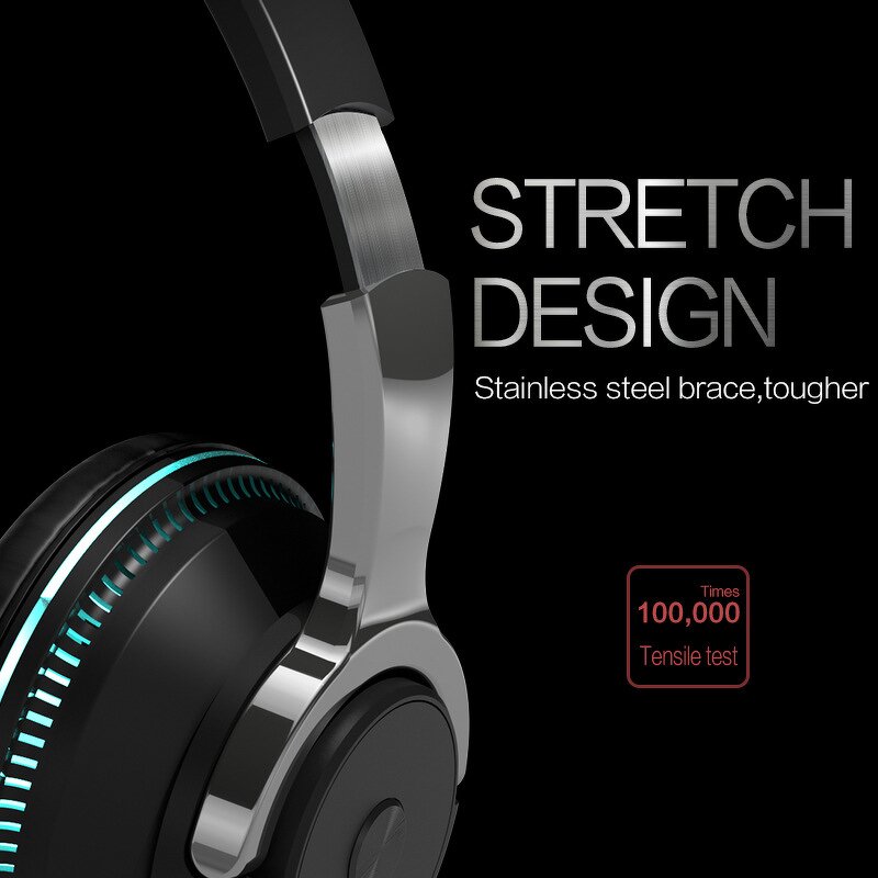 Wireless Headphones Manufacturer - 2025 New LED Light H2 Foldable Bass With TF Card Retractable