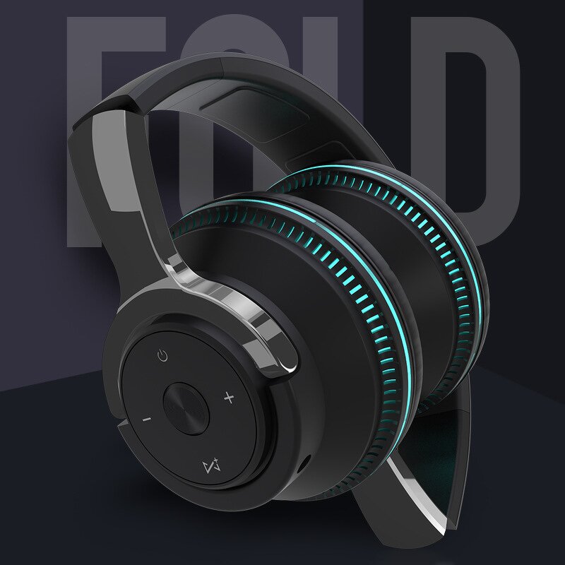 Wireless Headphones Manufacturer - 2025 New LED Light H2 Foldable Bass With TF Card Retractable
