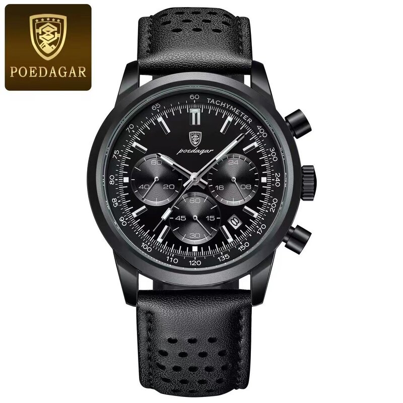 Wristwatch Manufacturer - POEDAGAR 921 Men's Luminous Quartz Waterproof Fashion Casual