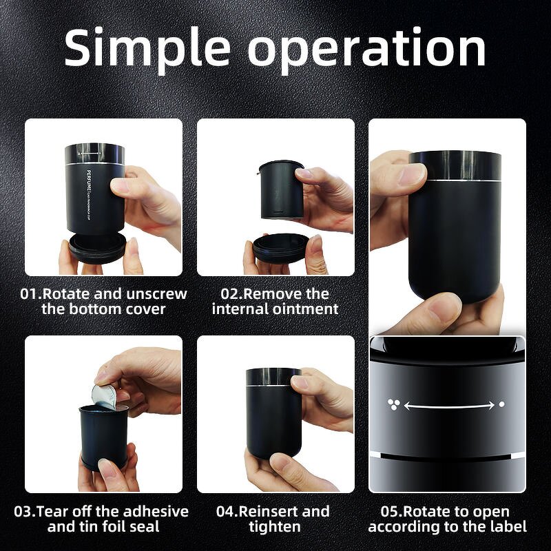 Car Air Freshener Manufacturer - Luxury Alloy Metal Long-Lasting Aromatherapy Solid Balm Diffuser Interior Perfume Kit