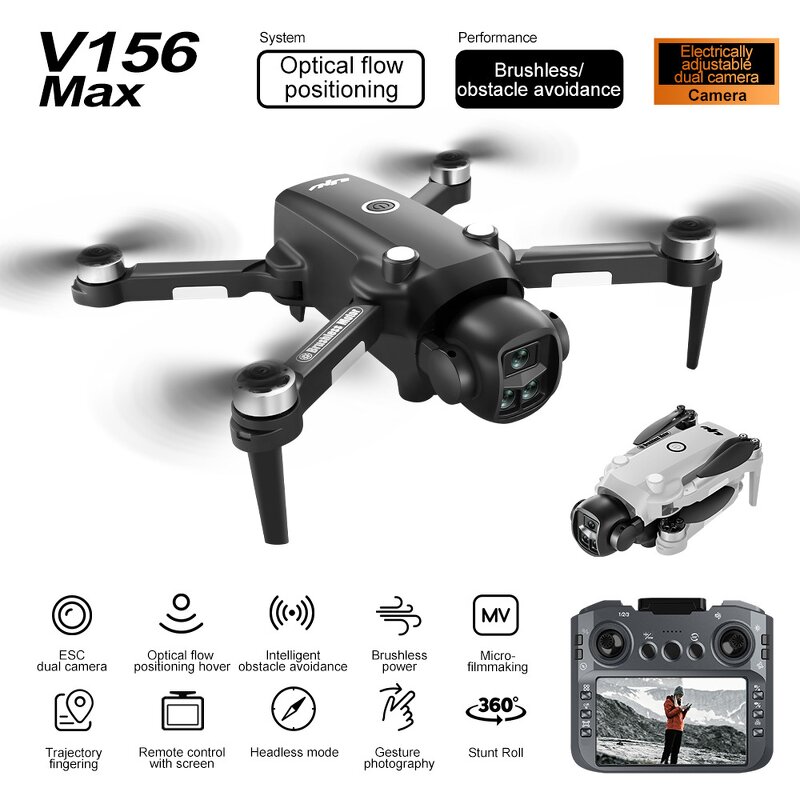 RC Drone Manufacturer - V156 MAX Professional 4K Brushless HD 1080P Camera GPS Return Obstacle Avoidance