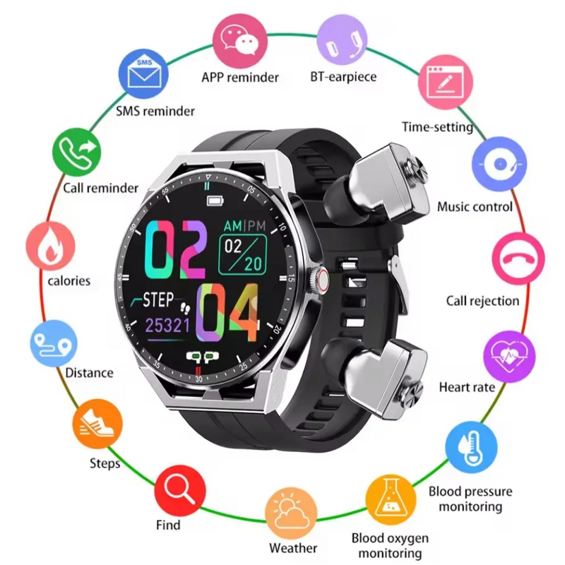 Smart Watch Manufacturer - Earphones Watch 2 in 1 Good Quality Portable Fast Charging