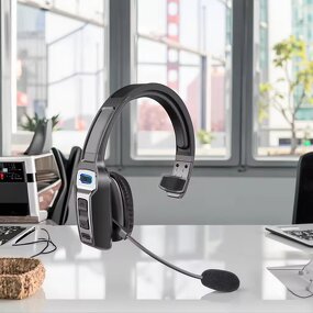 Wireless Headset Manufacturer - Hands Free ENC Noise Canceling for Call Center Trucker BT