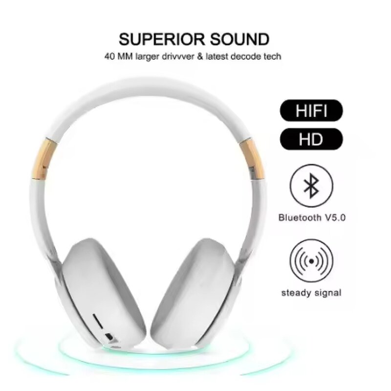 Wireless Headset Manufacturer - FG-07S Foldable Stereo Adjustable On-Ear Gaming with Mic for Mobile Travel