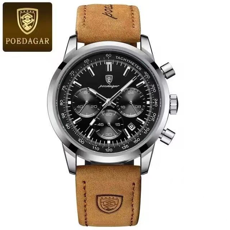 Wristwatch Manufacturer - POEDAGAR 921 Waterproof High Quality Belt Fashion Casual Men's Quartz