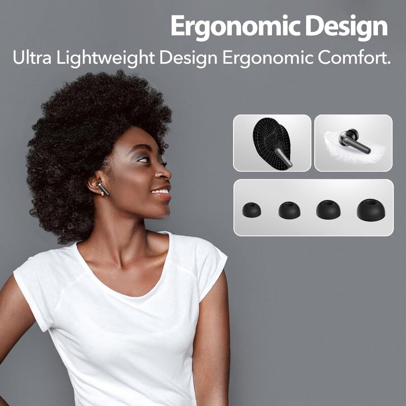 Wireless Earphones Manufacturer - Active Noise Cancellation BT 5.4 with 4 ENC Mic LED Battery Low Latency