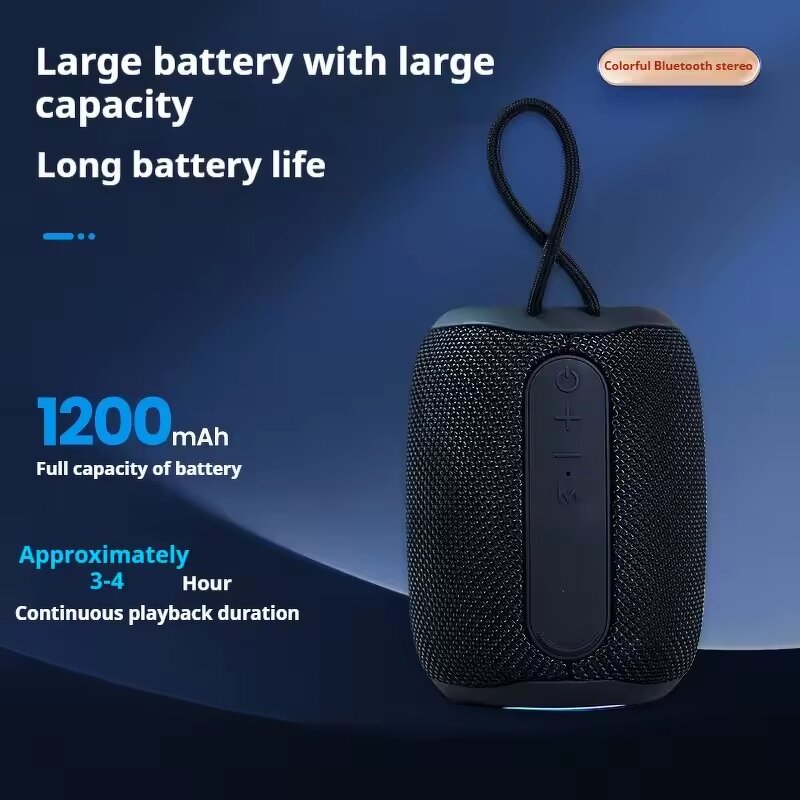 Wireless Speaker Manufacturer - ST-153 Portable 6W 1200mAh Fabric with RGB Night for Outdoor Sports