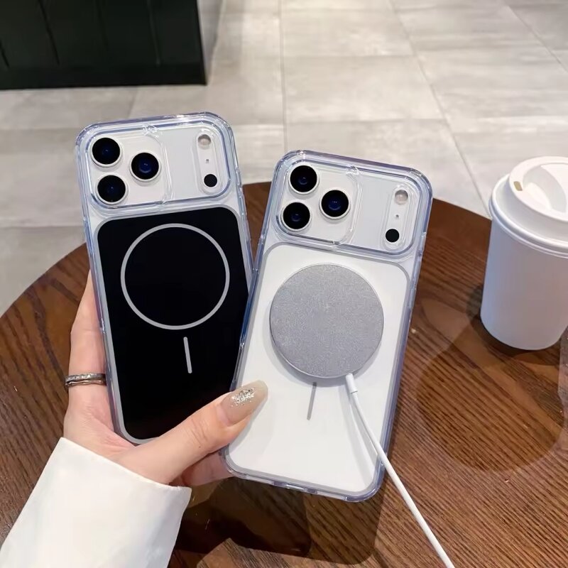 Phone Cover Manufacturer - Wireless Charging TPU PC Strong Magnetic Orange for iPhone 17 Pro Max to 13