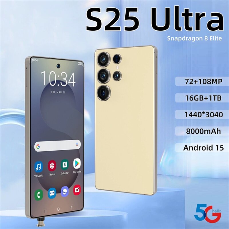 S25 Ultra Plus Smartphone - Manufacturer - 6.8 Inch Global Version 4G 5G Unlocked