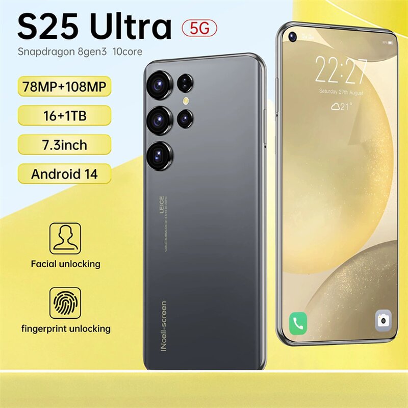 S25 Ultra Smartphone - Manufacturer - Global Version Octa Core Dual Sim Brand New