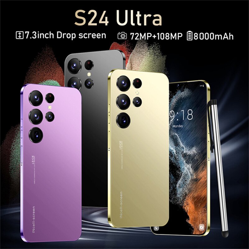 S25 Ultra Smartphone - Manufacturer - S24 Gen 4G 5G Face Unlock Dual Sim Factory