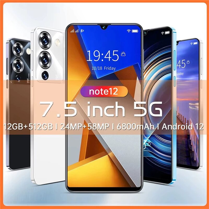 Note 12 Pro Max - Manufacturer - 2026 5G 2K 120Hz 58MP CDMA/LTE Dual SIM Gaming