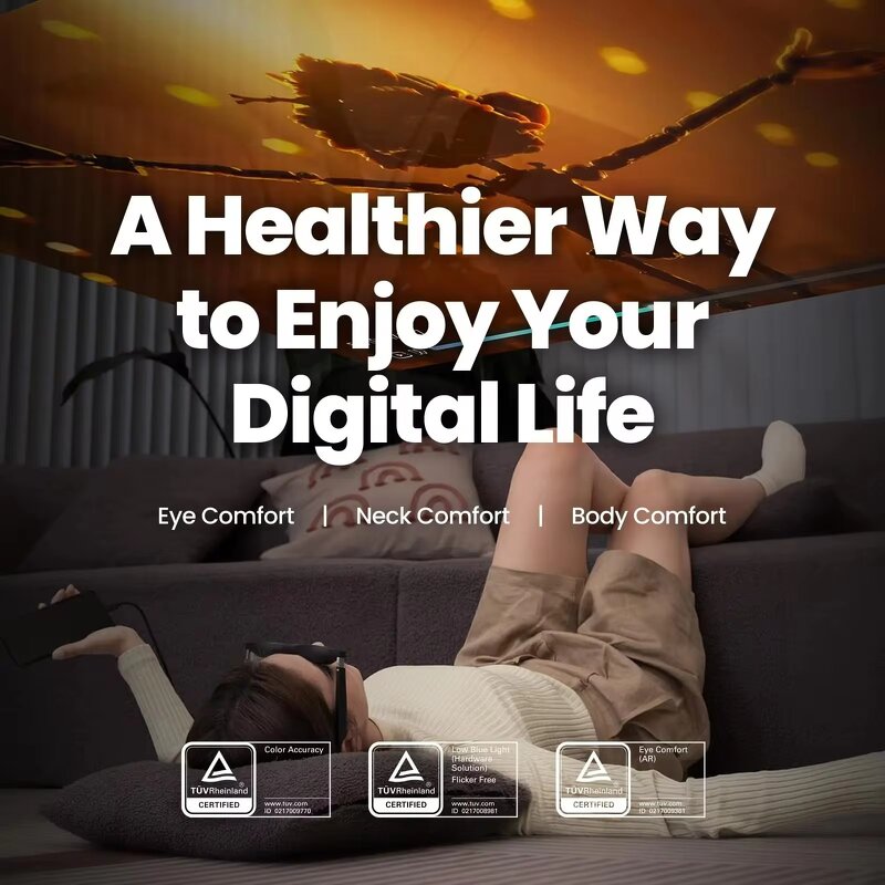 AR Smart Glasses Manufacturer - XREAL Air2 with Polarized Micro-OLED Screen 120Hz 1080p View 130 Inches Private Cinema