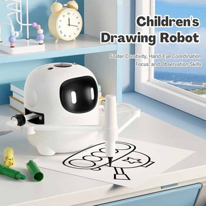 Drawing Robot Manufacturer - Interactive Educational Plastic with 150 Voice-Activated Cards for Painting Learning