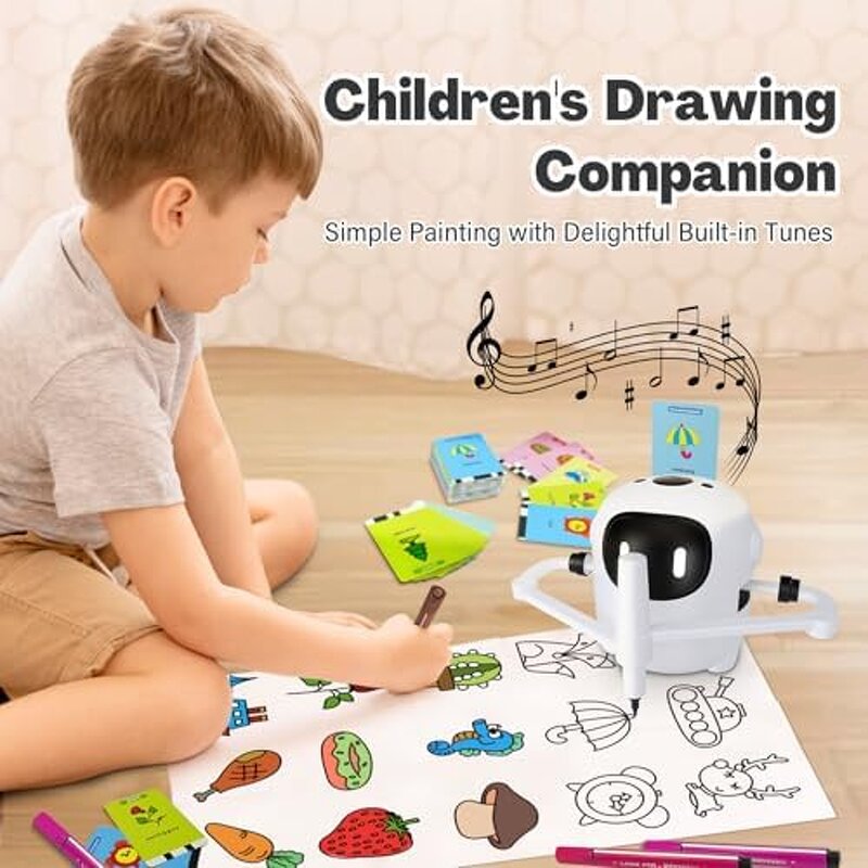 Drawing Robot Manufacturer - Interactive Educational Plastic with 150 Voice-Activated Cards for Painting Learning