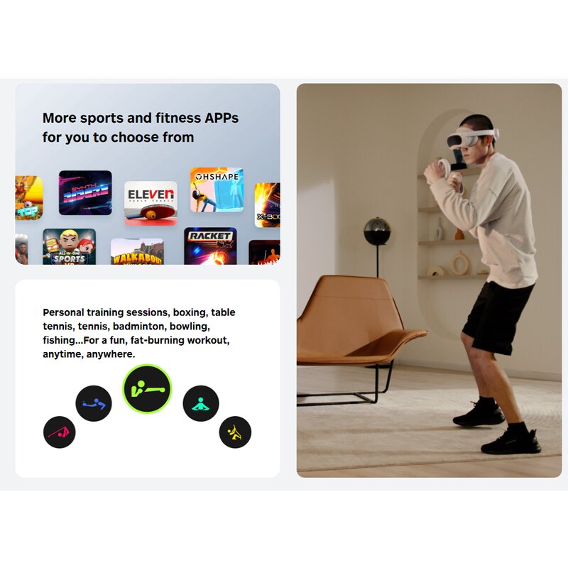 VR Headset Manufacturer - Pico 4 All-In-One 128G/256G 4K+ Display >80" Virtual Screen Polarized 3D for Metaverse & Streaming