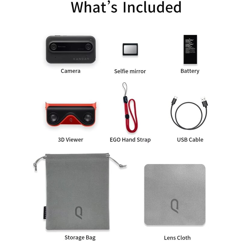 3D Camera Manufacturer - KanDao QooCam EGO 24MP/8K Photos/4K 60FPS Stereoscopic 3D Instant Display Compatible on PICO4 VR
