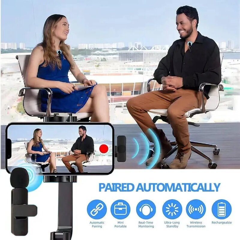 Lavalier Microphone Manufacturer - K8 K9 Portable Mini Clip-on Wireless Lapel Noise Cancelling USB for Smart Phones iPhone iPad