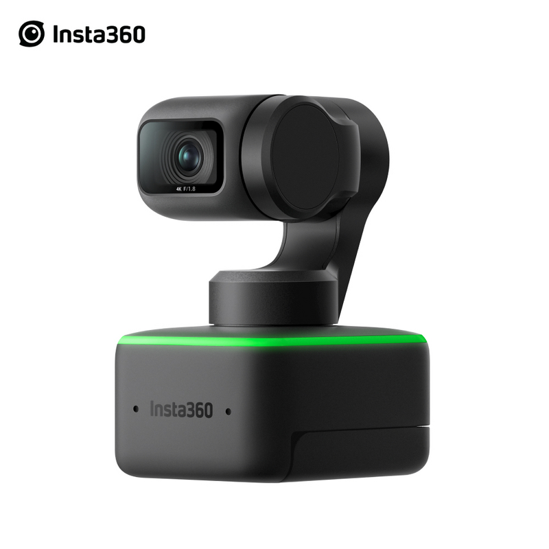 Webcam Manufacturer - Insta360 Link 4K HDR with 1/2" Sensor AI Tracking Noise-Canceling Microphones Gesture Control