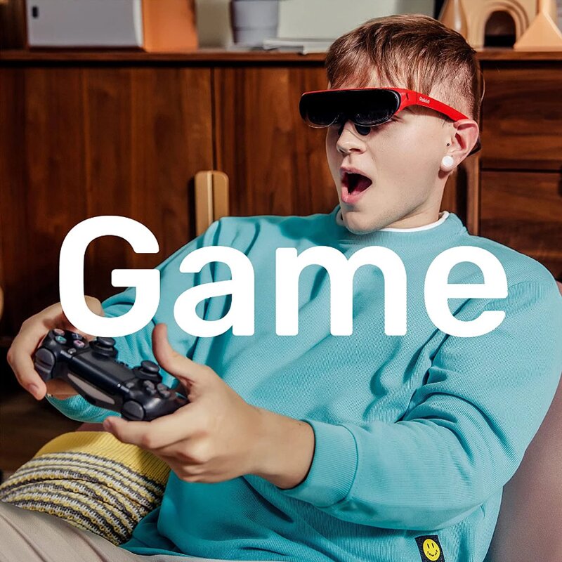 AR Smart Glasses Manufacturer - Rokid Air 1080P OLED Screen Dual Display 43FoV 55PPD Foldable Home Game Viewing Device