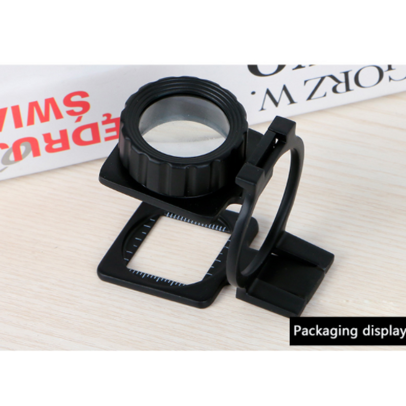 Inspection Magnifier Manufacturer - Factory Portable 15 Times Double-layer Optical Glass Lens Cloth with Scale