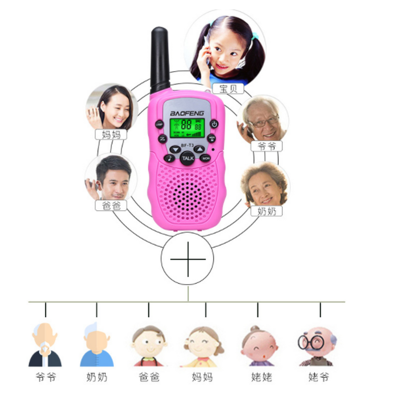 Walkie Talkie Manufacturer - Cheapest Free License PMR 446 Small Size Twin Two Way Radio Children Toy T388
