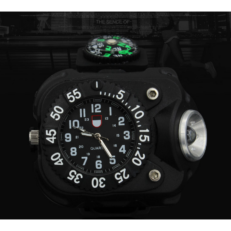Compass Wristband Manufacturer - USB Rechargeable Smart with LED Wrist Watch Flashlight
