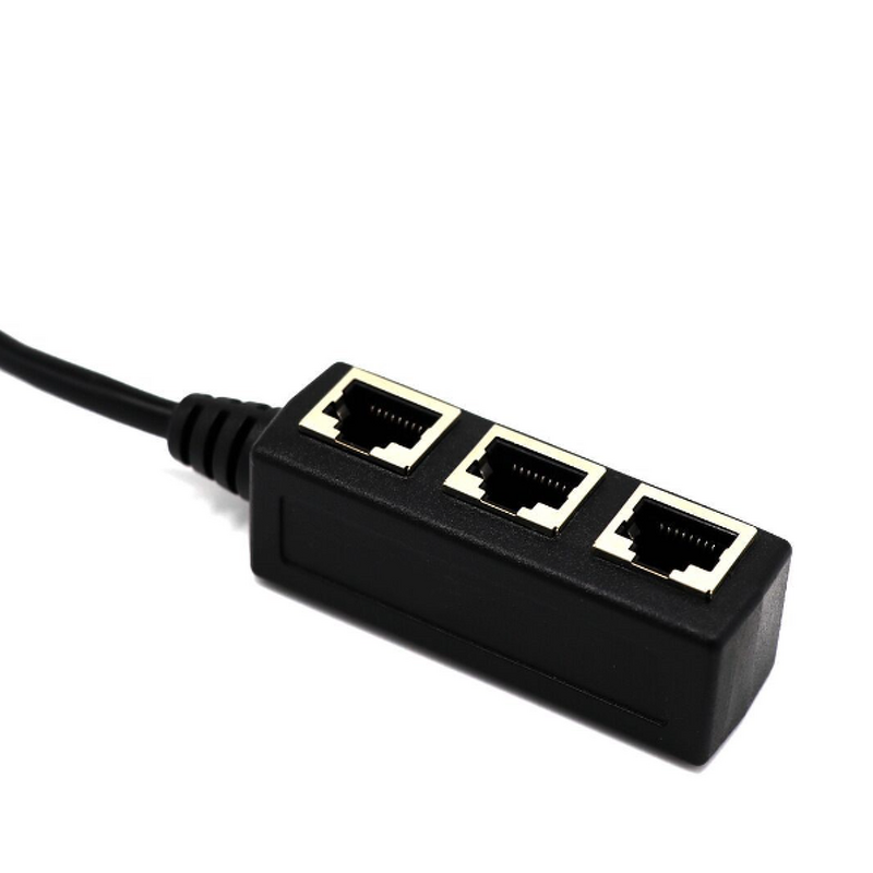 Network Adapter Manufacturer - RJ45 Male to 3 Female LAN Ethernet Splitter
