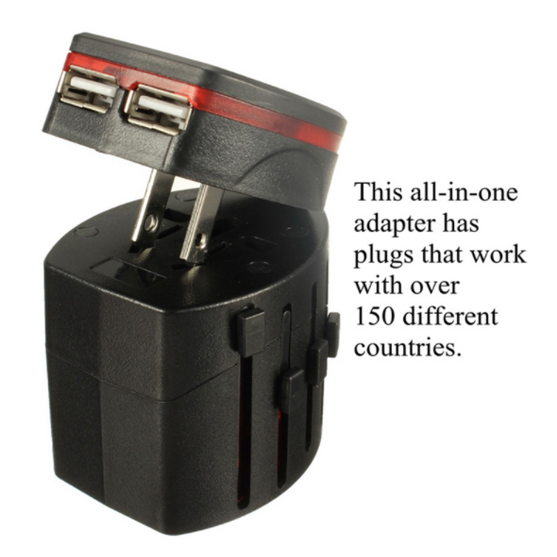 Travel Adapter Manufacturer - International World Wide Universal Multi Charger 2 USB Port