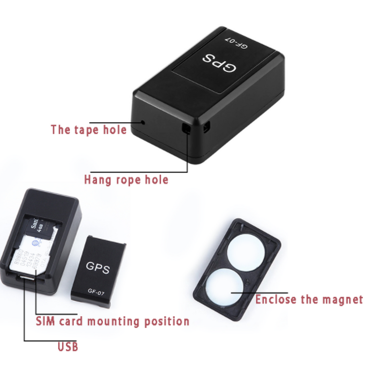 GPS Tracker Manufacturer - Kids Black Box Size Locator Gf07 Mini Multifunktionale
