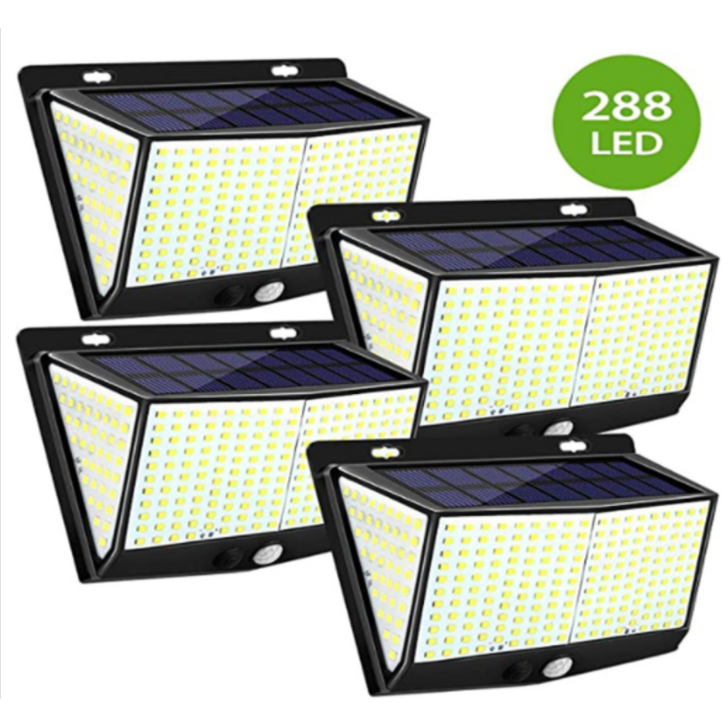 Solar Lamp Manufacturer - LED Garden Security Wall Light 288 Led High Bright Waterproof with Motion Detector