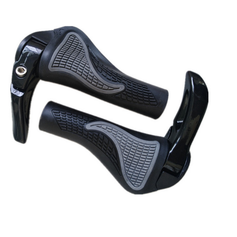 Bike Grips Manufacturer - Shock Absorption Ergonomic Mountain Bike Non-Slip Lock on with Bar Ends