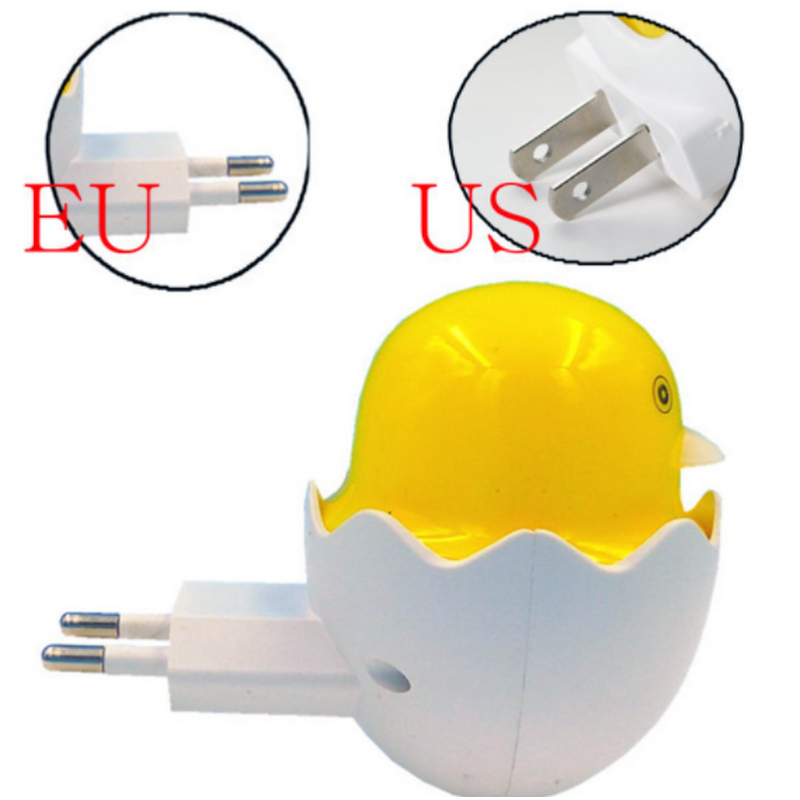 Night Light Manufacturer - Cartoon Yellow LED Small Intelligent Light Control Energy-saving Plug Lamp