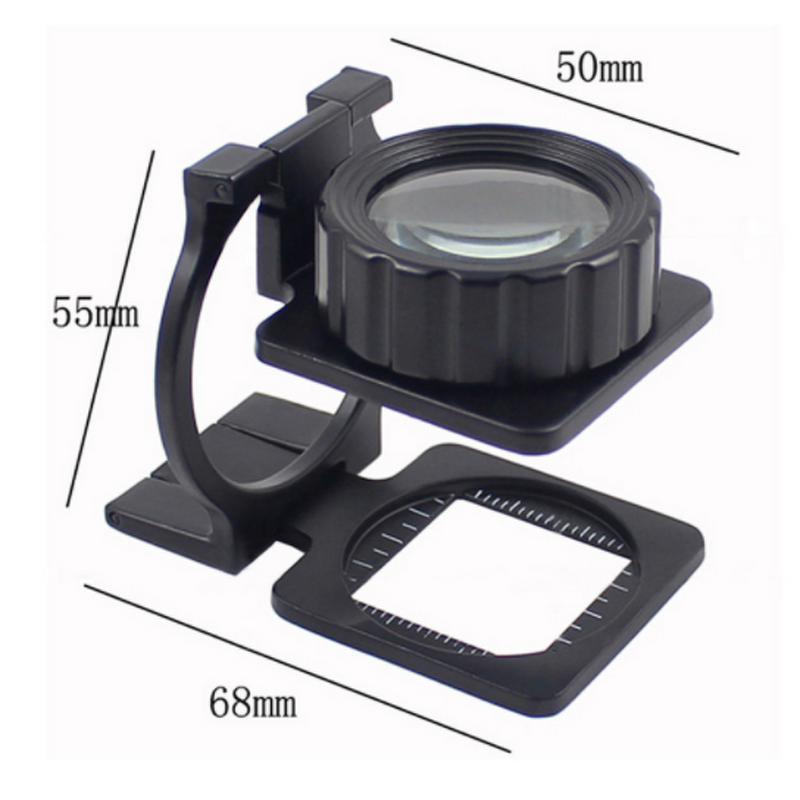 Magnifier Manufacturer - Wholesale Desktop Metal 10 Times Lighting Inspection Cloth with Pointer Scale