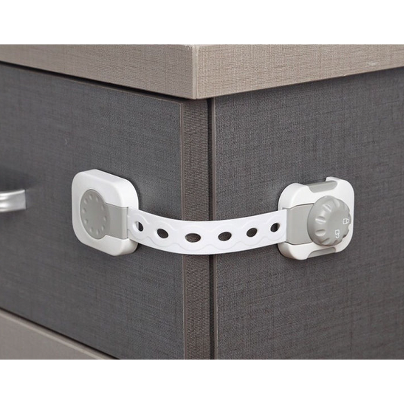 Safety Lock Manufacturer - ABS Protective Brown Safetylock Child Proof Drawer Cabinet Strap Locks