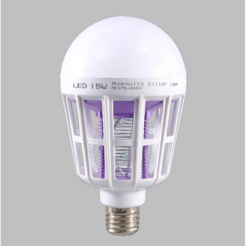 Mosquito Killer Lamp Manufacturer - 2 in 1 15W LED Bulb 220-240V Electric Trap for Outdoor Camping