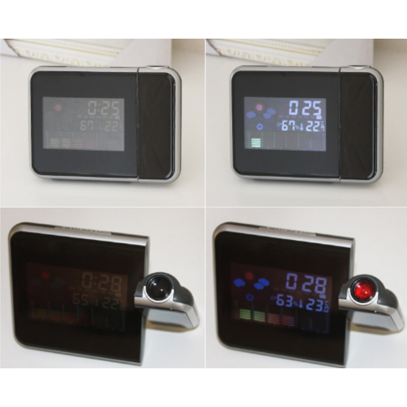 Alarm Clock Manufacturer - Snooze Light Laser Projection Table Digital with Weather Station