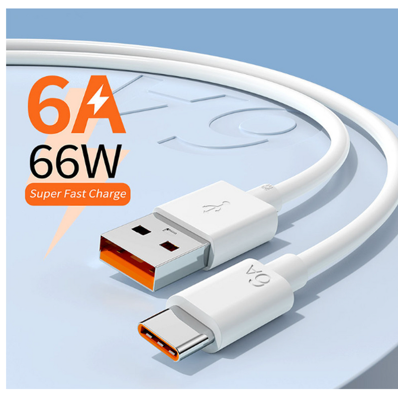 USB-C Cable Manufacturer - 6A Quick Charge 66W 2M Fast Charging for Samsung S8 S9 Plus Huawei