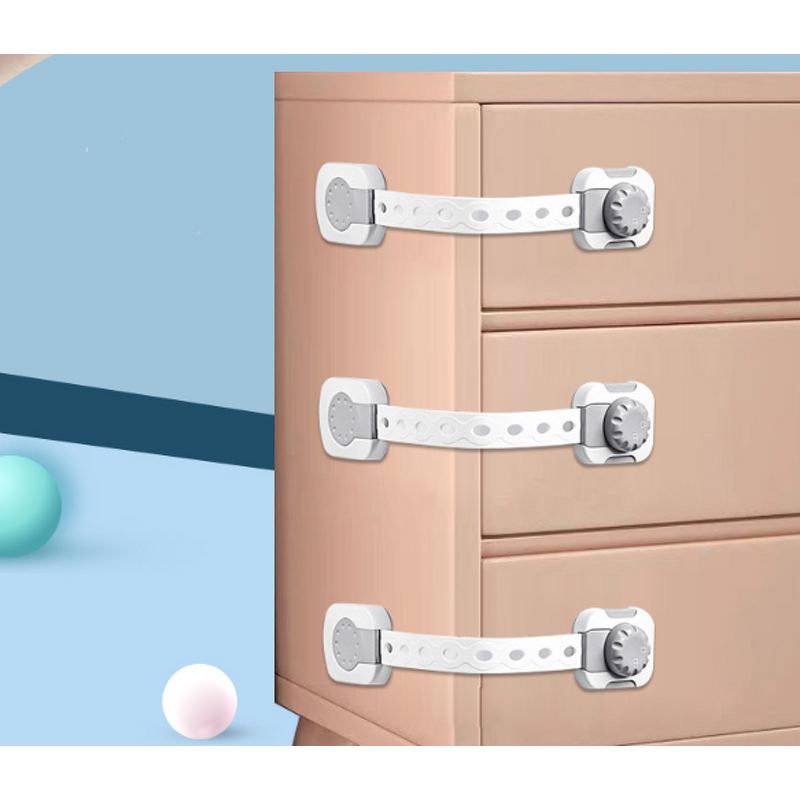 Safety Locks Manufacturer - Baby Proof Cabinets Drawers with Adjustable Strap Length Double Lock Option
