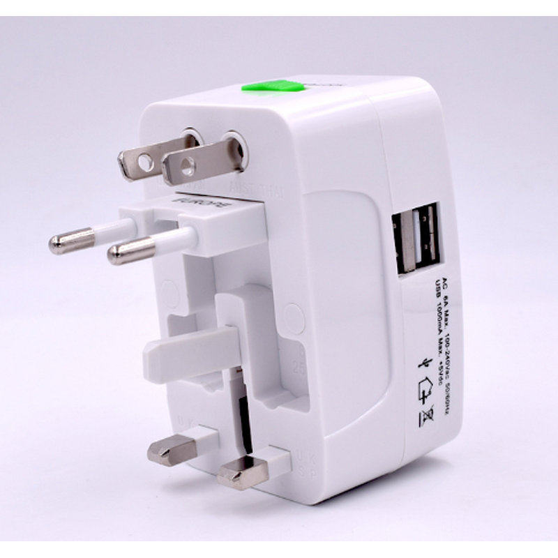 Travel Adapter Manufacturer - Customized logo Universal All in One Ac Dc Plug Converter World USB with CE