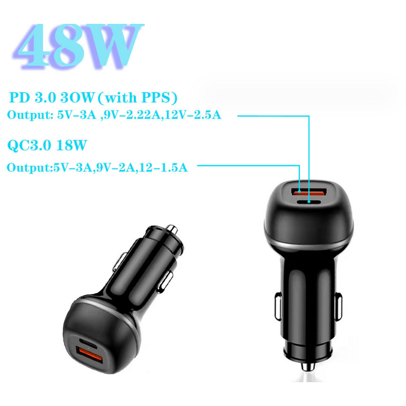 Car Charger Manufacturer - OEM 48W 38w Fast Charging PPS USB