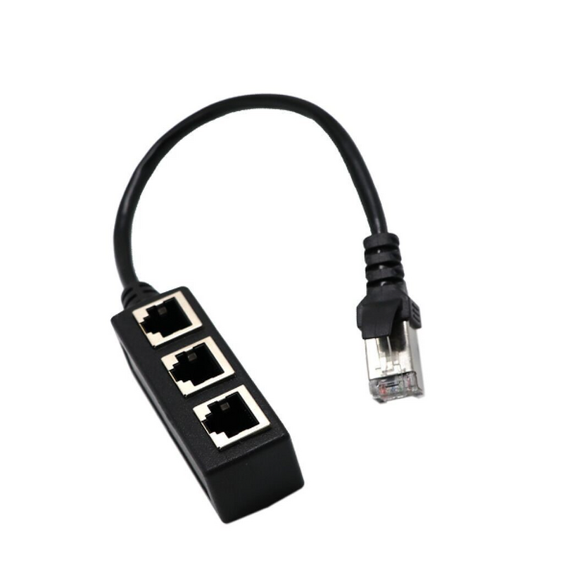 Network Adapter Manufacturer - RJ45 Male to 3 Female LAN Ethernet Splitter