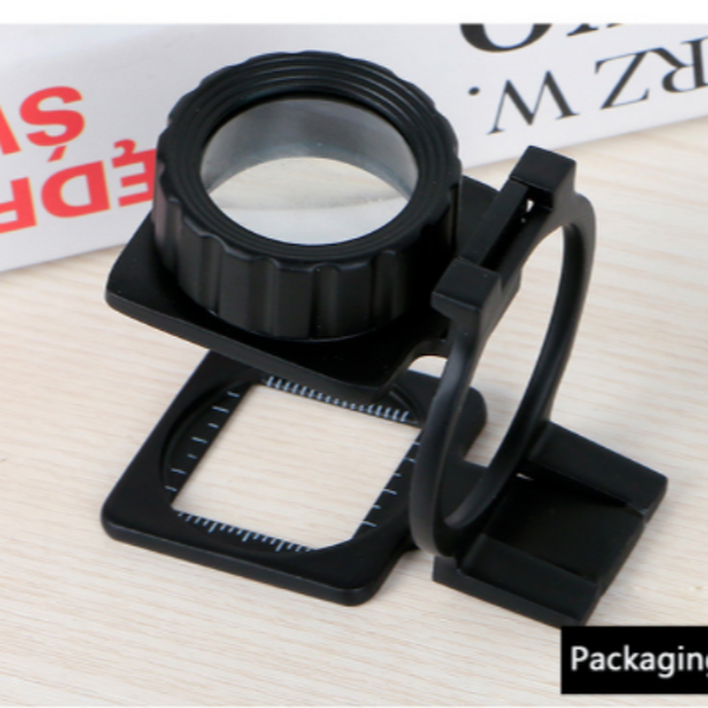 Magnifier Manufacturer - Wholesale Desktop Metal 10 Times Lighting Inspection Cloth with Pointer Scale